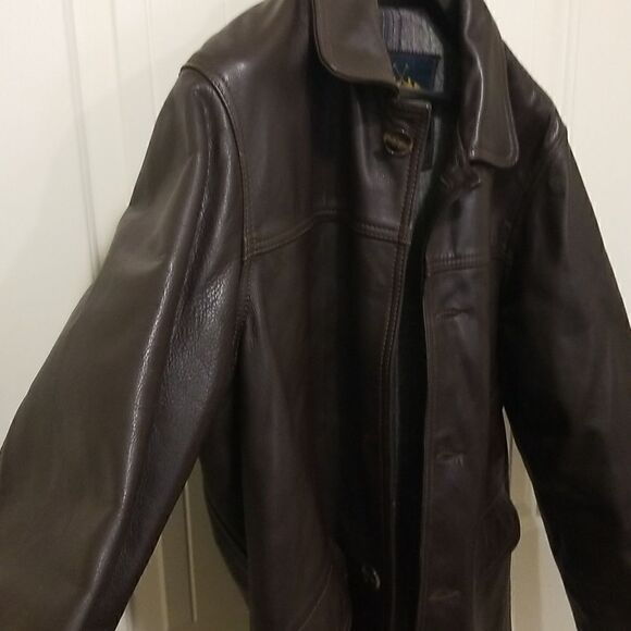 LA MARTINA POLO Genuine Leather Jacket - Brown Men's Outerwear Size L - Picture 4 of 9